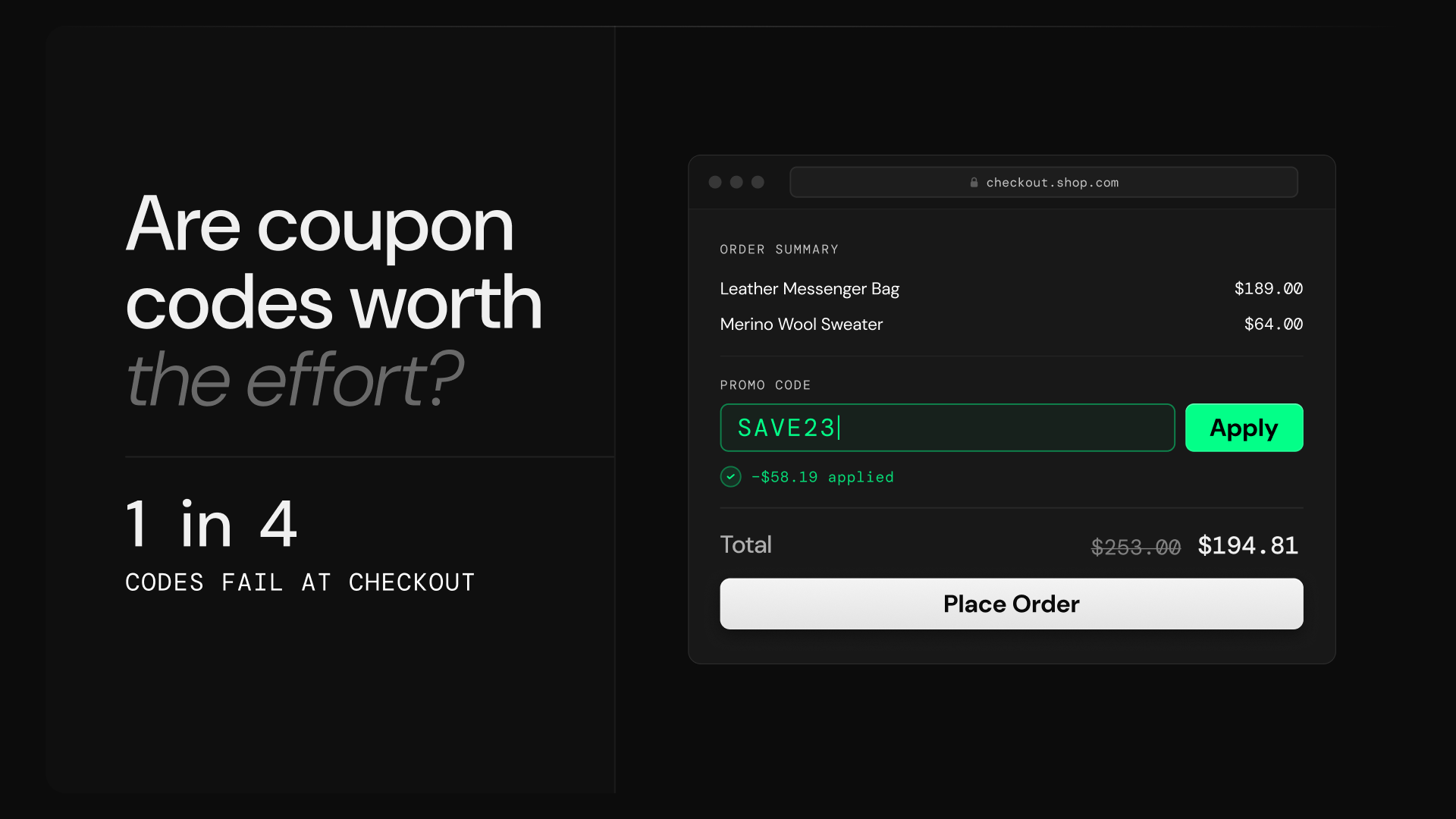 Are coupon codes worth the effort? We tested 80 million to find out
