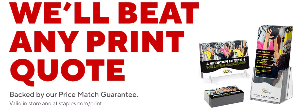 Staples' 110% price match