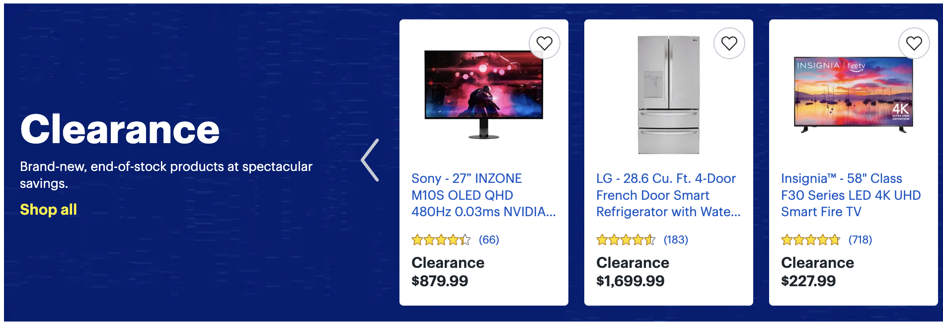 Best Buy clearance items
