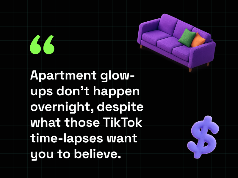 Blog Quote for apartment glow-ups