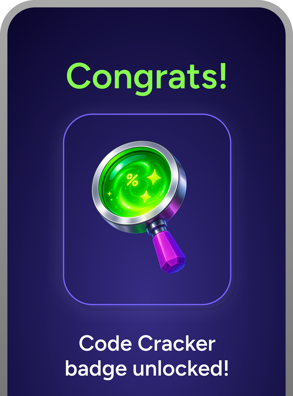 iPhone8 badge unlocked for Deal Detective on SimplyCodes